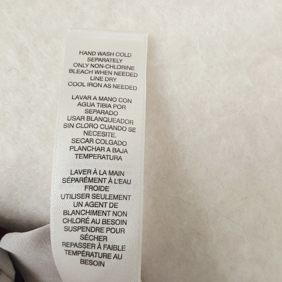 WHBM Floral Silk Button Up Blouse Collared Elastic Hem Size 14P - Picture 10 of 12